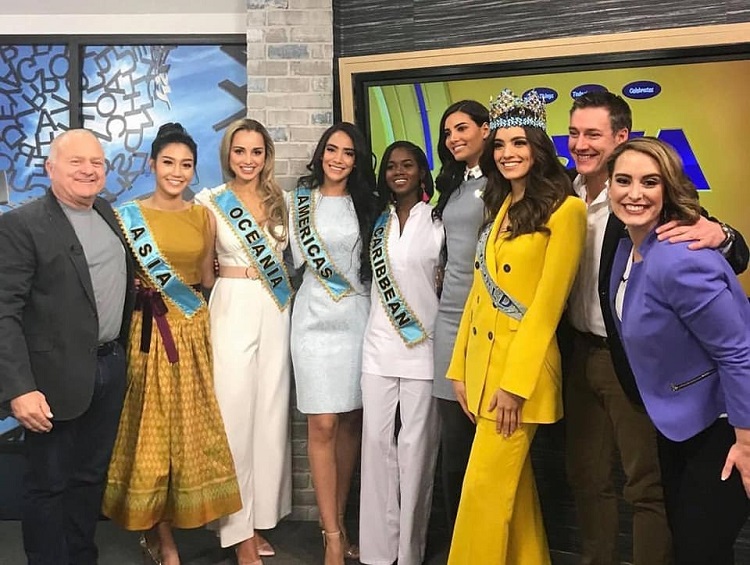 คณะ Miss World เดินสายออกสื่อที่รัฐ Iowa สหรัฐอเมริกา เพื่องานการกุศล 45th Annual Variety Telethon 2019 at ABC5