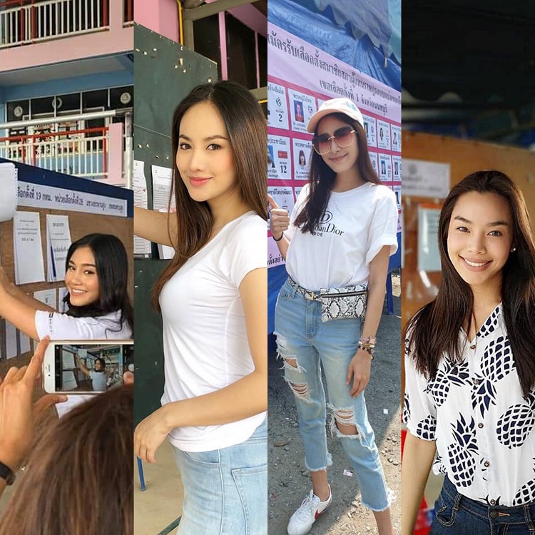 ส่องสาวๆ มิสไทยแลนด์เวิลด์สวยออร่าล้นคูหาเลือกตั้ง 2562