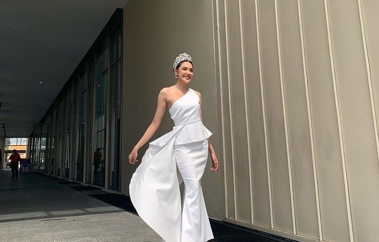 เกรซ Miss Thailand World 2019 เข้าร่วมงานแถลงข่าวพิธีประกาศผลรางวัลโทรทัศน์ทองคำ ครั้งที่ 34 
