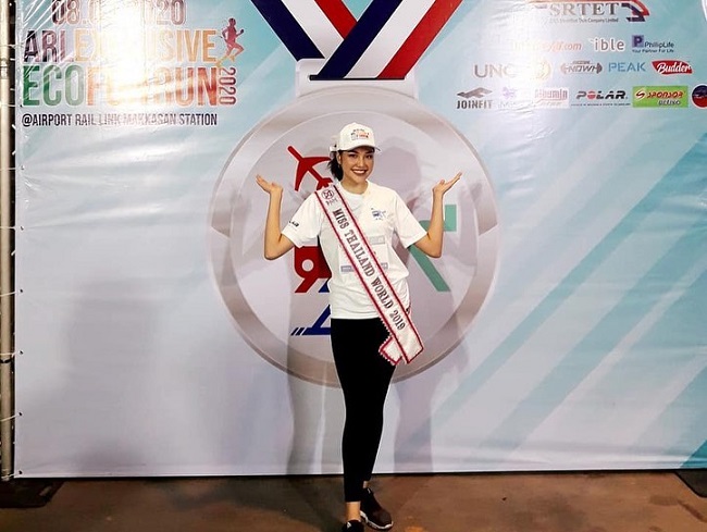 เกรซ – นรินทร Miss Thailand World 2019 ร่วมงานแอร์พอร์ต เรล ลิงก์ 9 ปี วิ่ง 9.9 กิโลเมตร ARL EXCLUSIVE ECO FUN RUN 2020